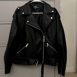 Black leather jacket
